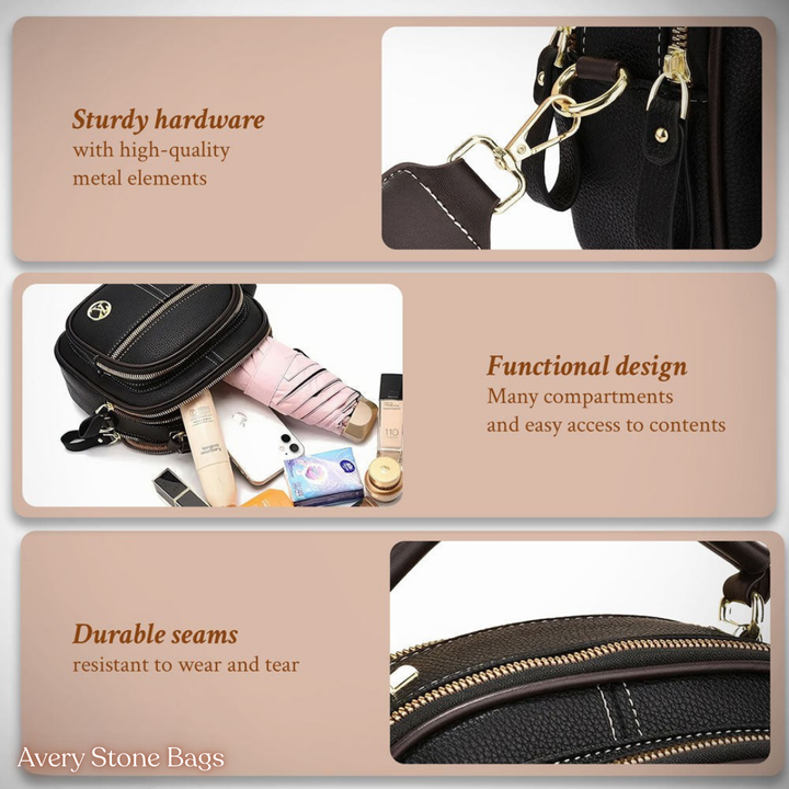 Cassy | Polished Versatile Leather Shoulder Bag