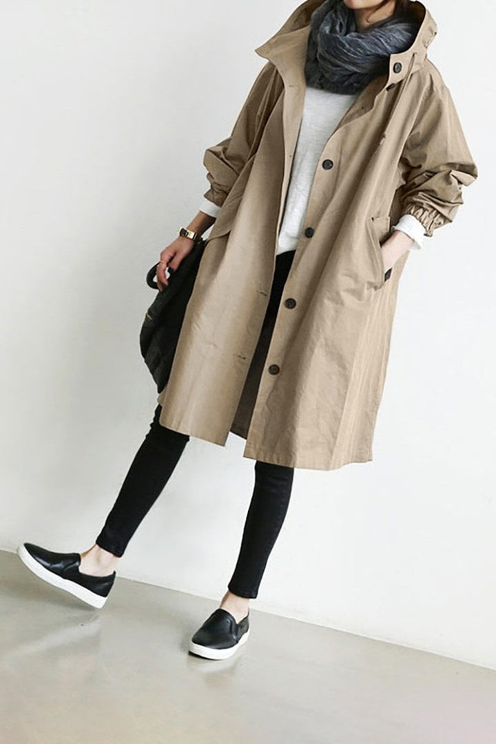 Lorraine | WATERPROOF HOODED TRENCH COAT