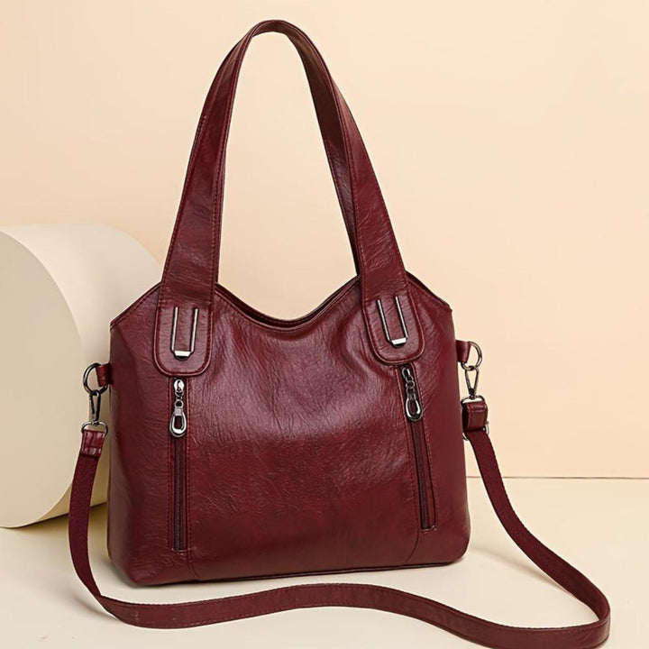 Claire | Classic Structured Zipper Tote