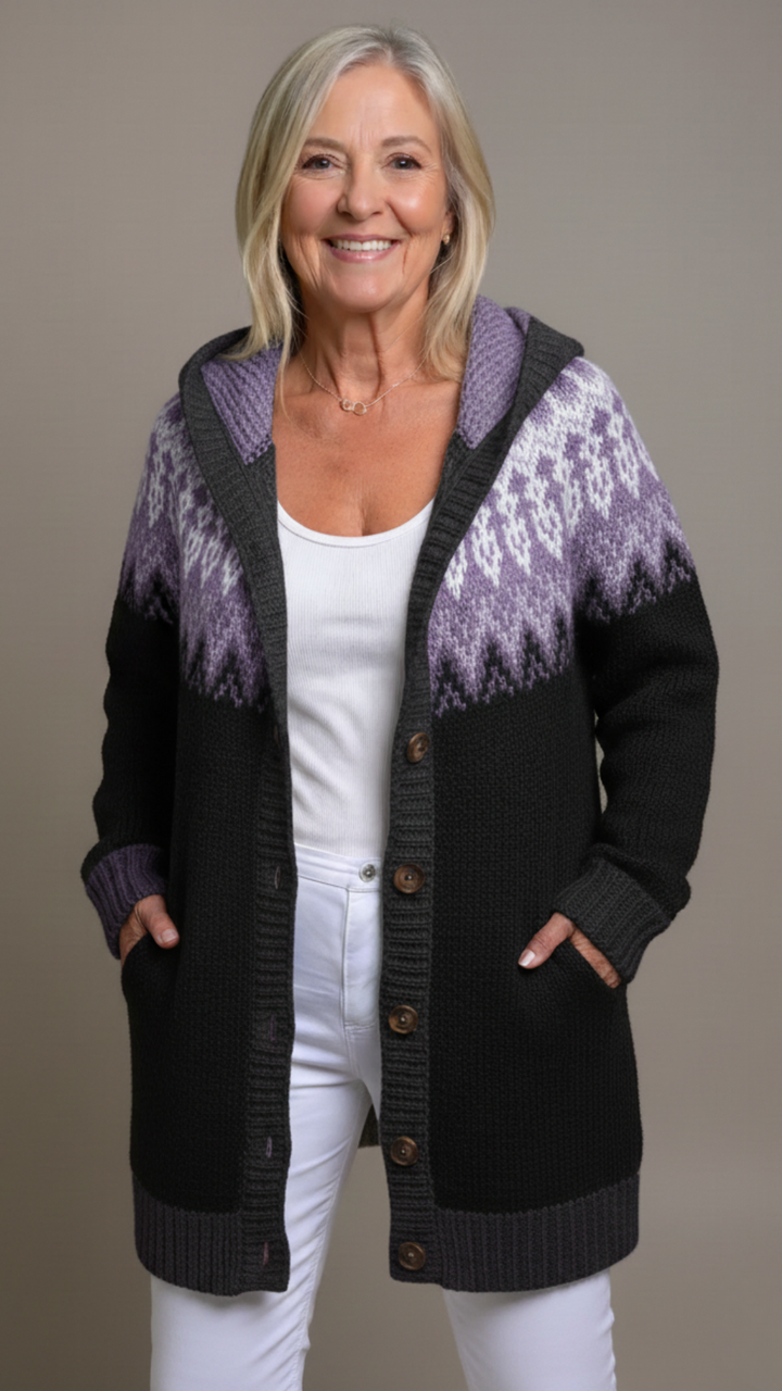Nanna | Vintage Icelandic Hooded Cardigan