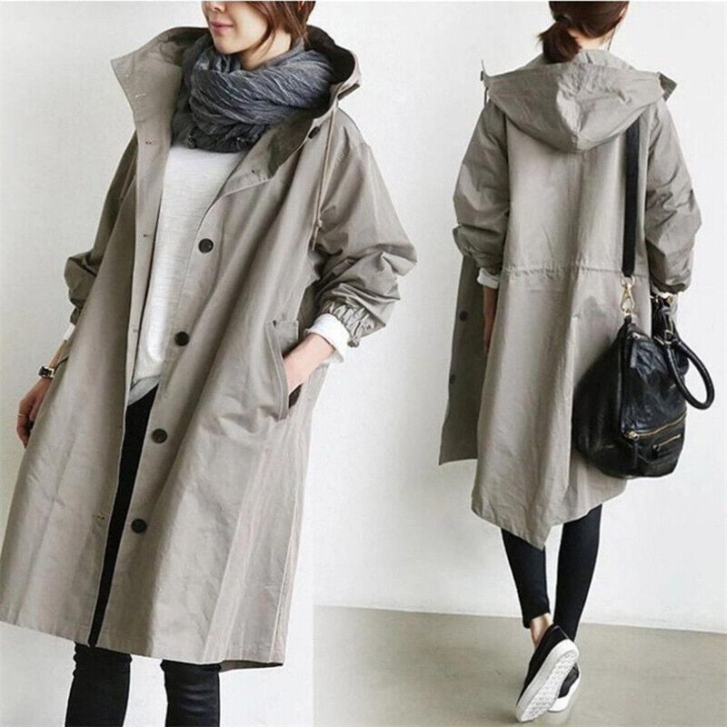 Lorraine | WATERPROOF HOODED TRENCH COAT