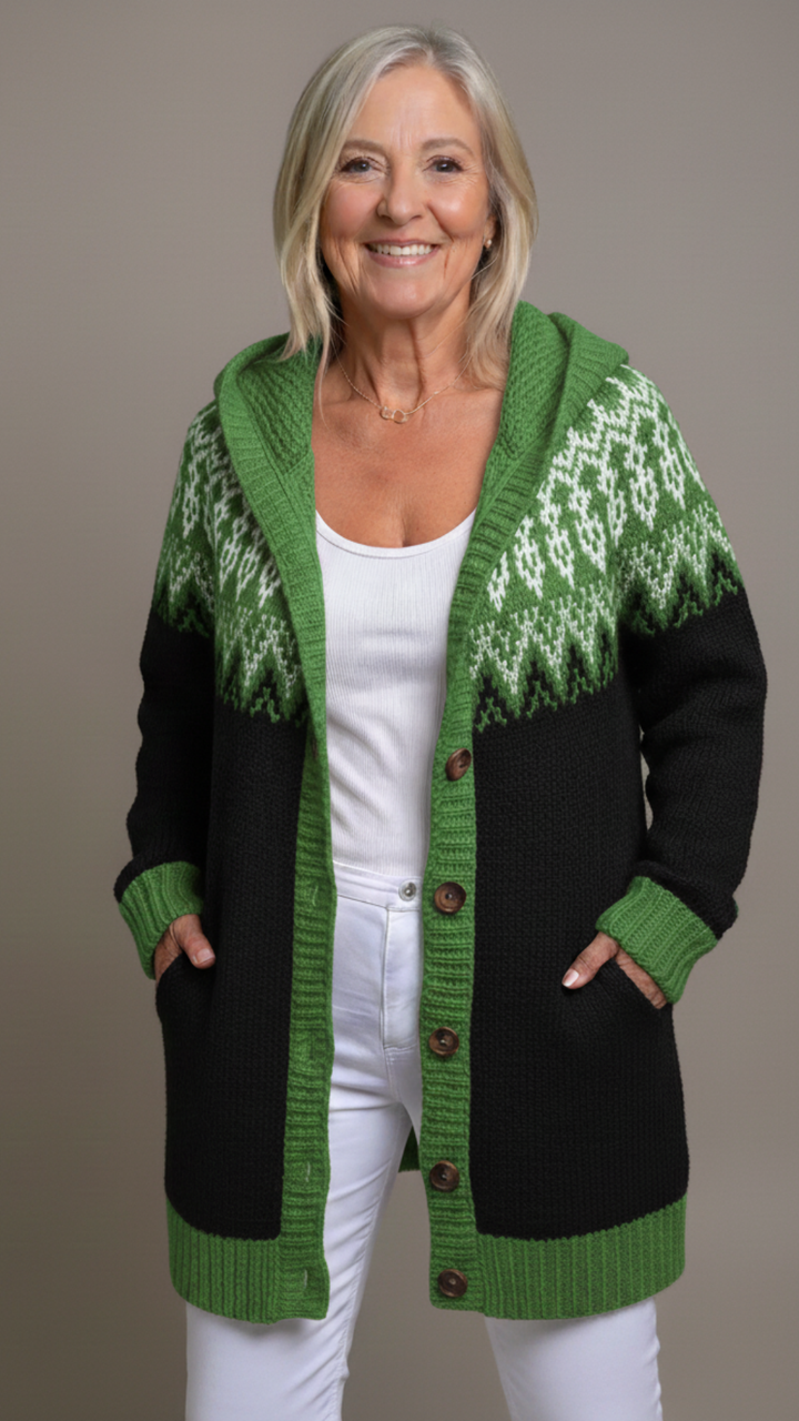 Nanna | Vintage Icelandic Hooded Cardigan