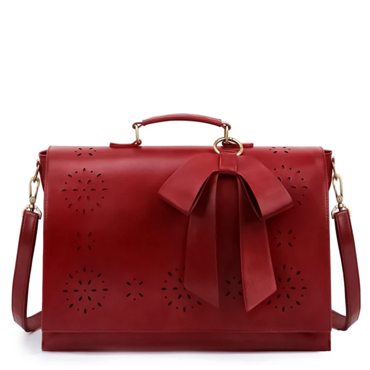 Isabella | Floral Charm Laser-Cut Satchel