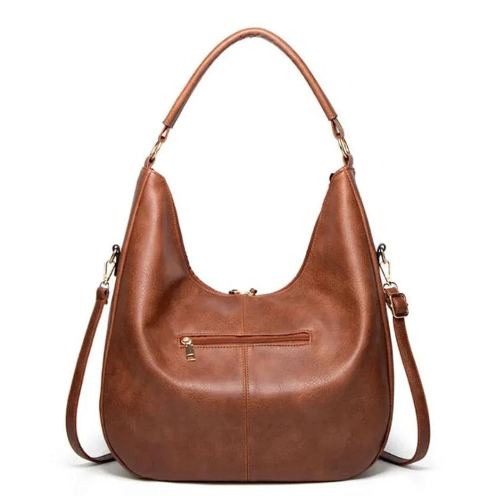 Veronica | Elegant Multi-Pocket Leather Shoulder Bag