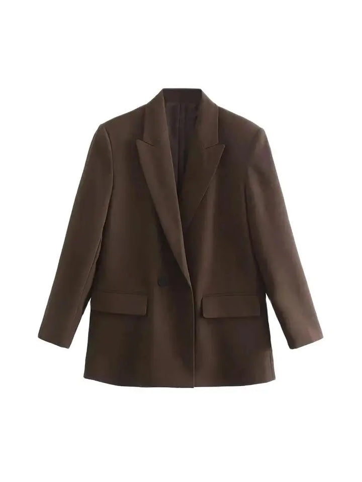 Veyra Double Breasted Loose Fitting Blazer