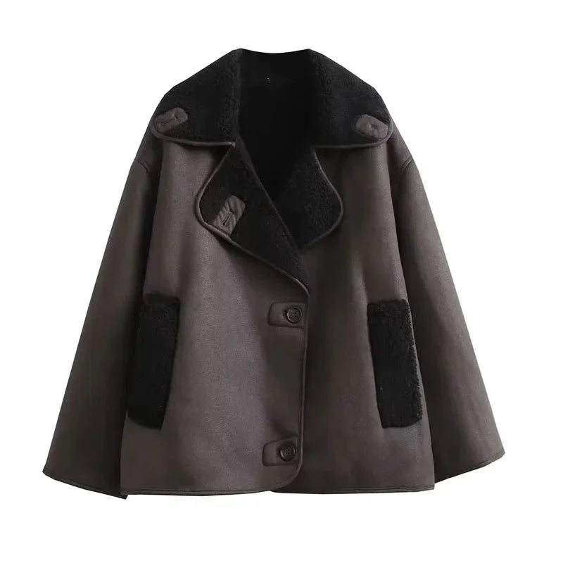 Teddy Fleece Aviator Style Jacket